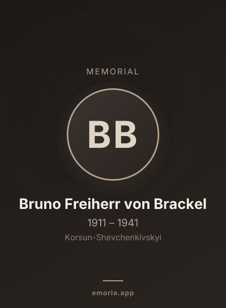 Memorial portrait of Bruno Freiherr von Brackel