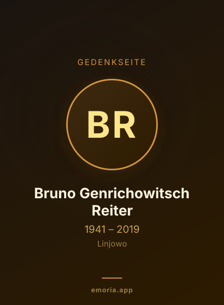 Gedenkportrait von Bruno Genrichowitsch Reiter