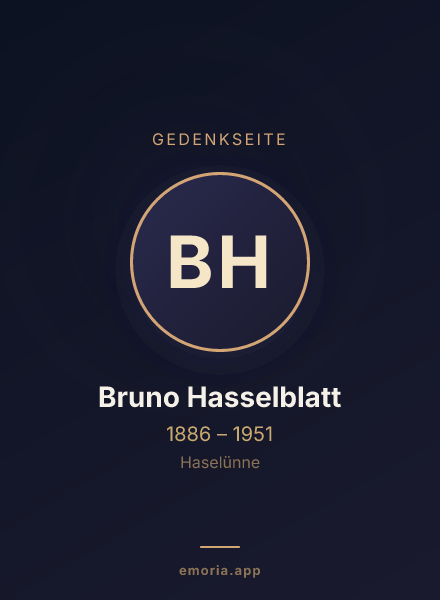 Gedenkportrait von Bruno Hasselblatt