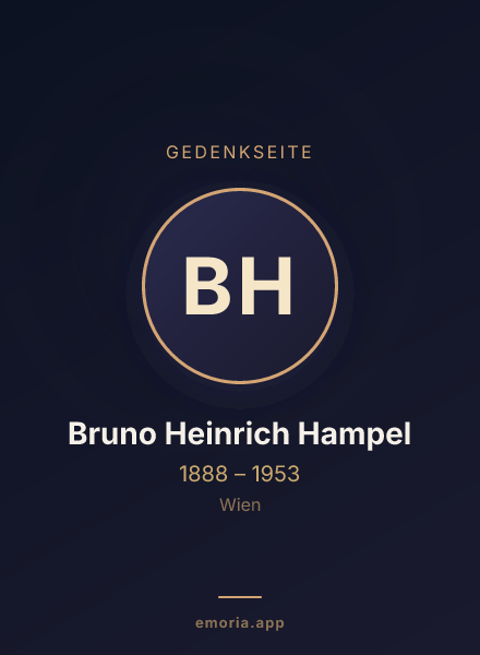 Gedenkportrait von Bruno Heinrich Hampel