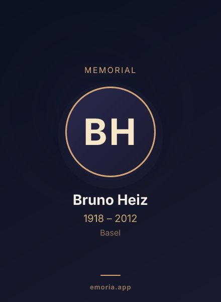 Memorial portrait of Bruno Heiz