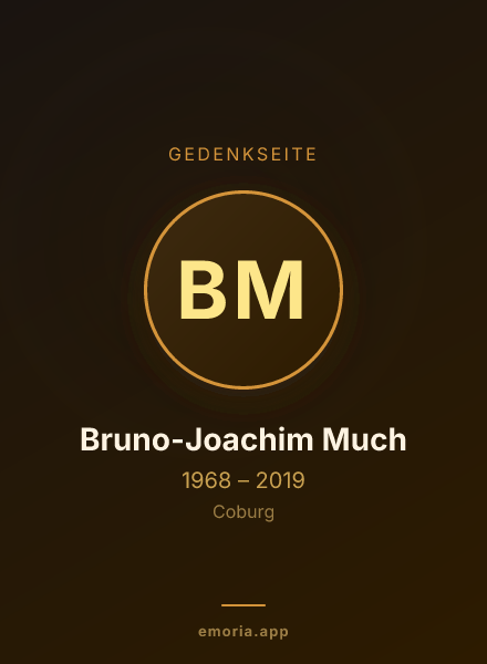 Gedenkportrait von Bruno-Joachim Much