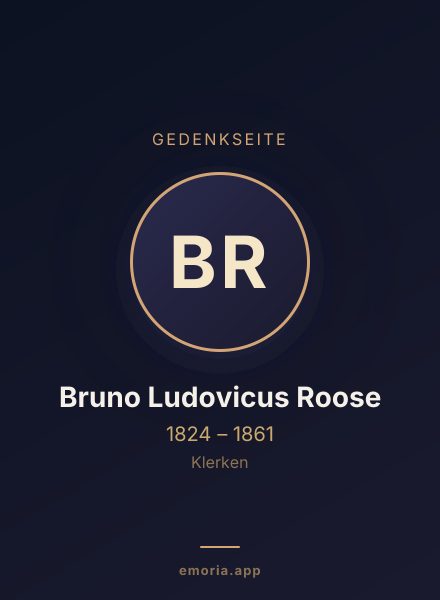 Gedenkportrait von Bruno Ludovicus Roose