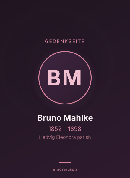 Gedenkportrait von Bruno Mahlke