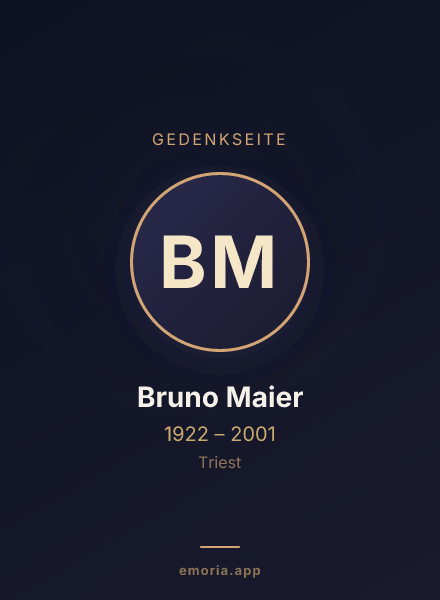 Gedenkportrait von Bruno Maier