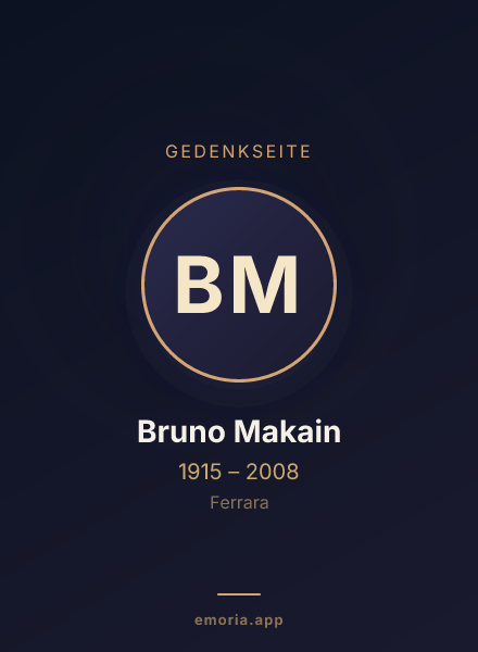 Gedenkportrait von Bruno Makain