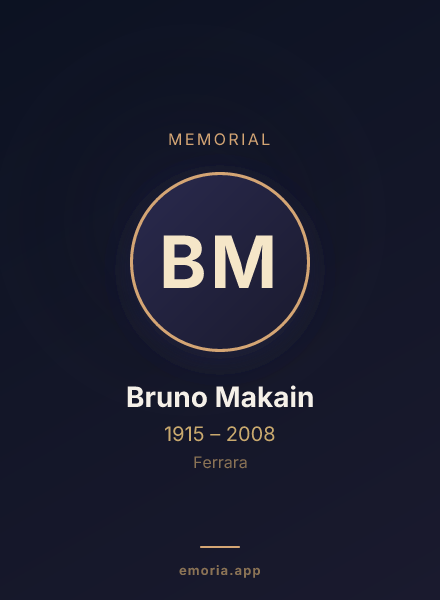 Memorial portrait of Bruno Makain