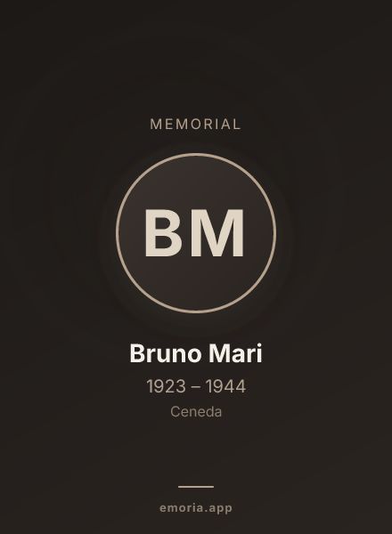 Memorial portrait of Bruno Mari