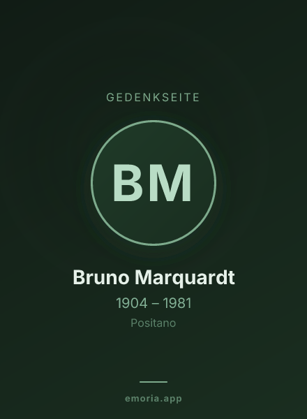 Gedenkportrait von Bruno Marquardt