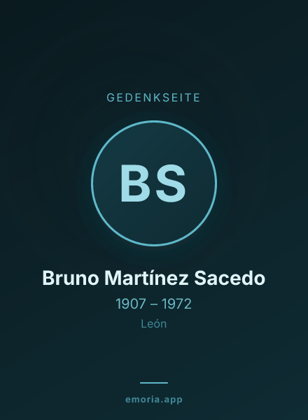 Gedenkportrait von Bruno Martínez Sacedo
