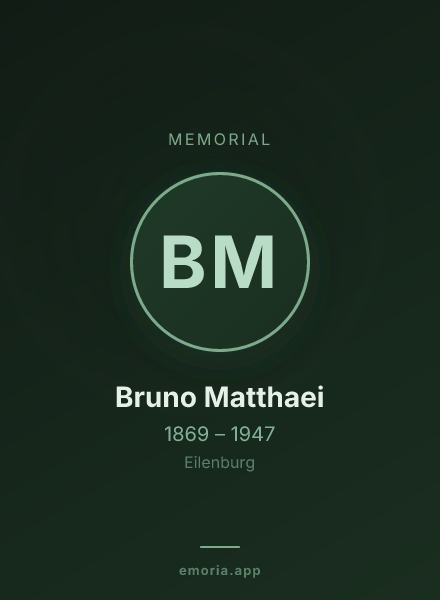 Memorial portrait of Bruno Matthaei