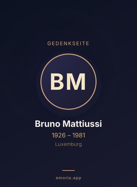 Gedenkportrait von Bruno Mattiussi