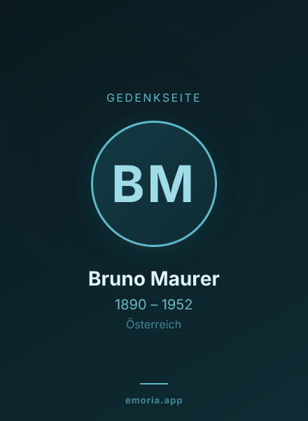Gedenkportrait von Bruno Maurer