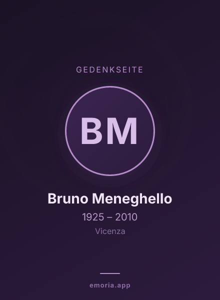 Gedenkportrait von Bruno Meneghello