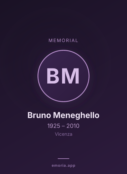 Memorial portrait of Bruno Meneghello
