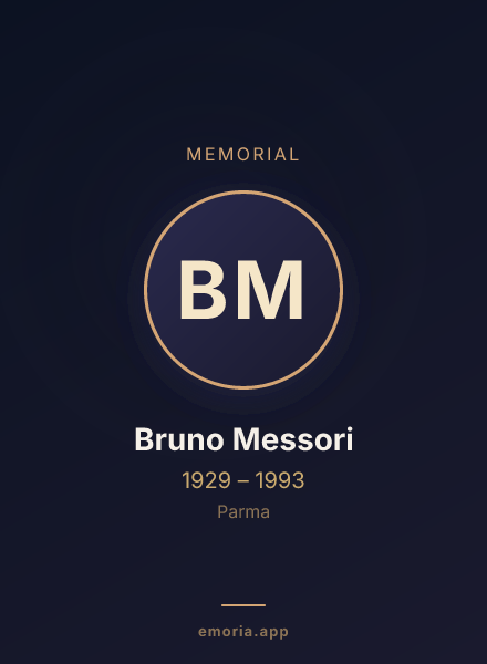 Memorial portrait of Bruno Messori