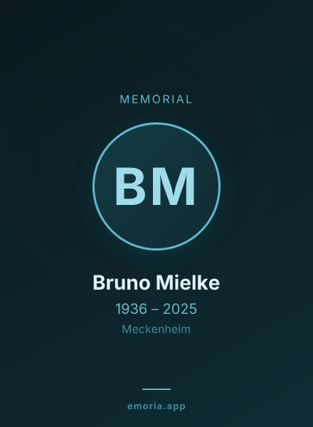 Memorial portrait of Bruno Mielke