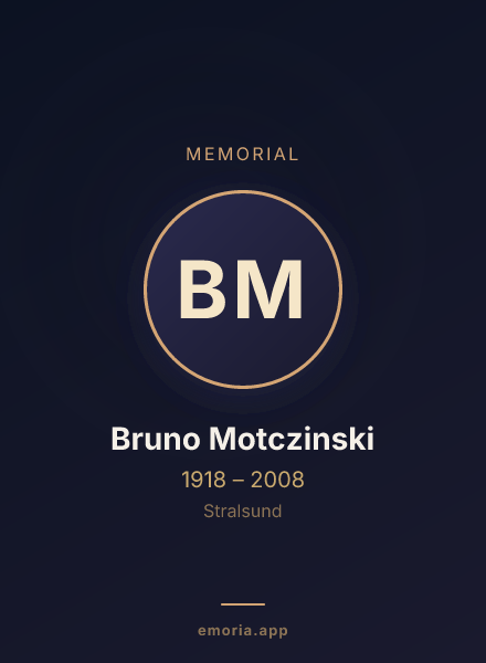Memorial portrait of Bruno Motczinski
