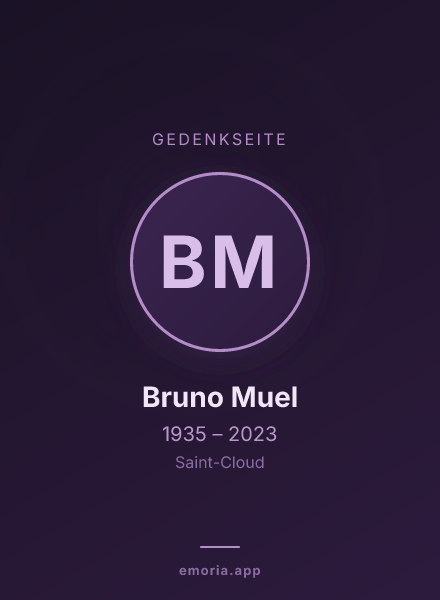 Gedenkportrait von Bruno Muel