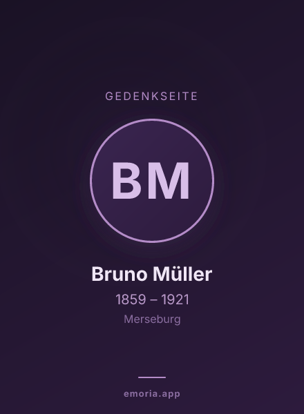 Gedenkportrait von Bruno Müller