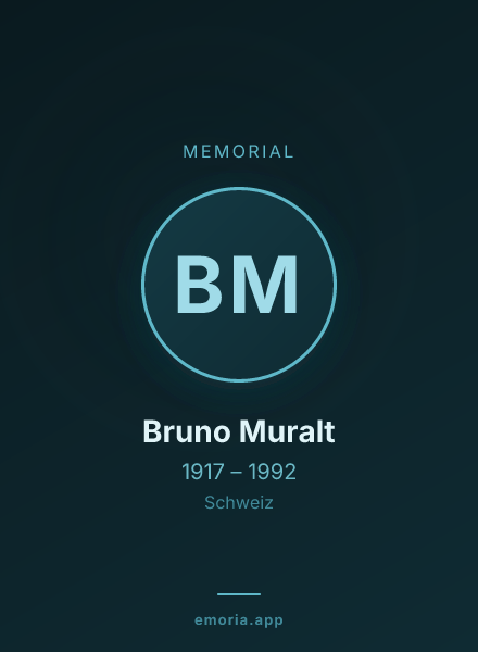 Memorial portrait of Bruno Muralt