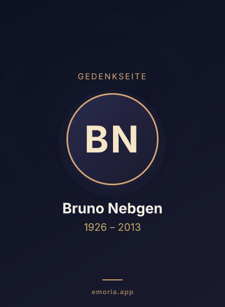 Gedenkportrait von Bruno Nebgen