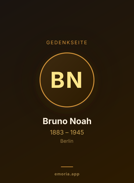 Gedenkportrait von Bruno Noah