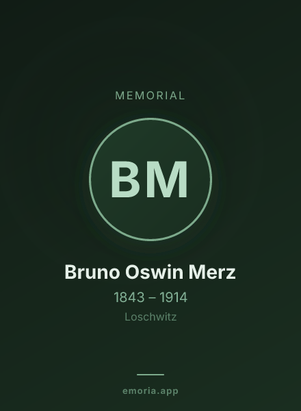 Memorial portrait of Bruno Oswin Merz