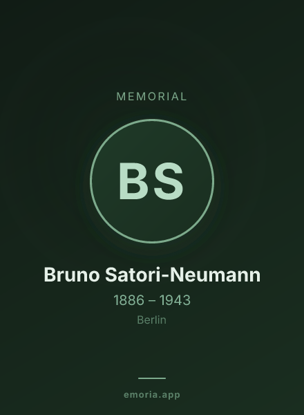 Memorial portrait of Bruno Satori-Neumann