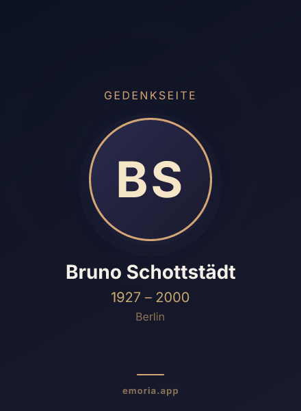 Gedenkportrait von Bruno Schottstädt
