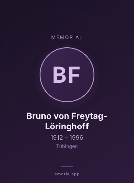 Memorial portrait of Bruno von Freytag-Löringhoff