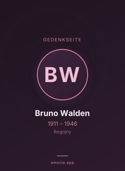 Gedenkportrait von Bruno Walden