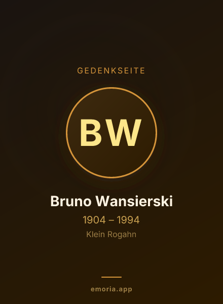 Gedenkportrait von Bruno Wansierski
