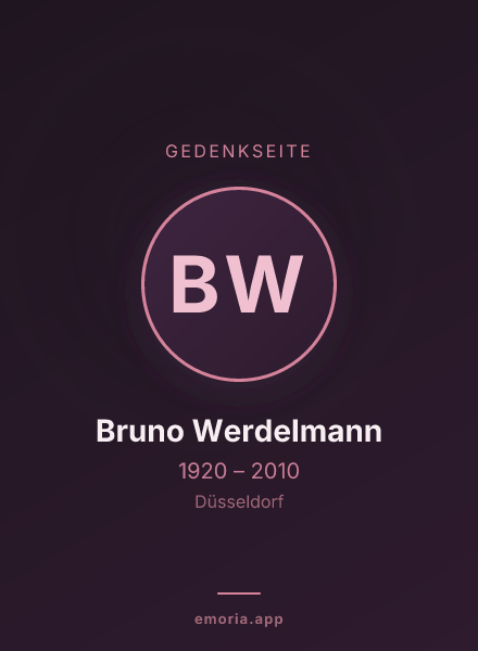 Gedenkportrait von Bruno Werdelmann