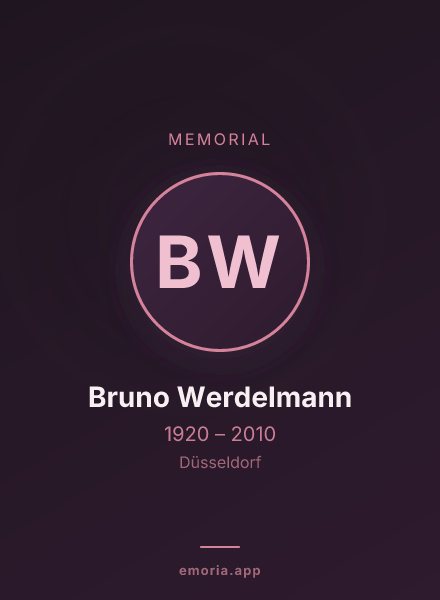 Memorial portrait of Bruno Werdelmann