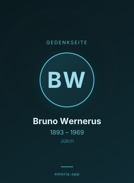 Gedenkportrait von Bruno Wernerus
