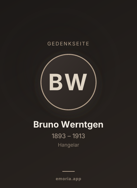 Gedenkportrait von Bruno Werntgen