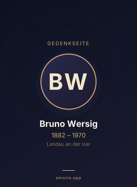 Gedenkportrait von Bruno Wersig