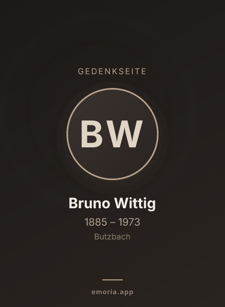 Gedenkportrait von Bruno Wittig