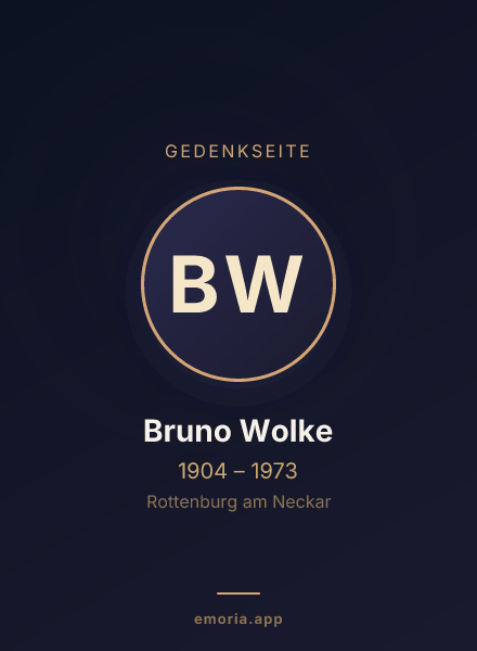 Gedenkportrait von Bruno Wolke