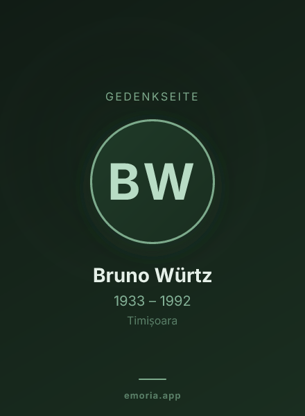 Gedenkportrait von Bruno Würtz