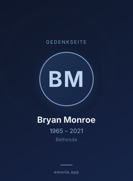 Gedenkportrait von Bryan Monroe