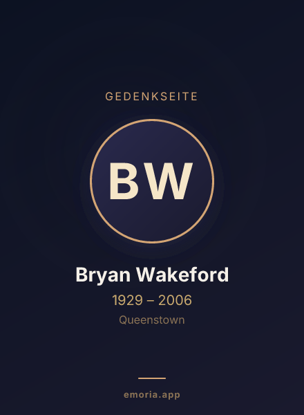 Gedenkportrait von Bryan Wakeford