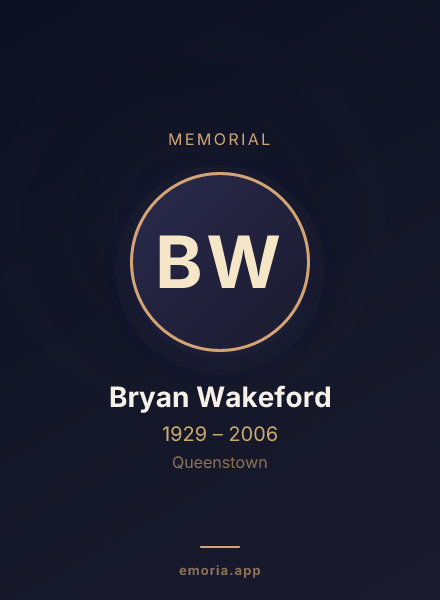 Memorial portrait of Bryan Wakeford