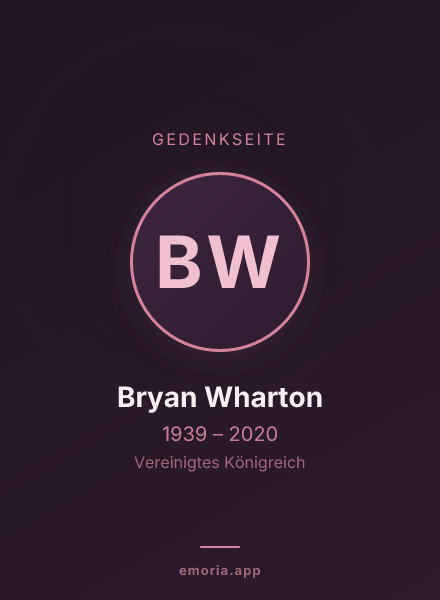 Gedenkportrait von Bryan Wharton