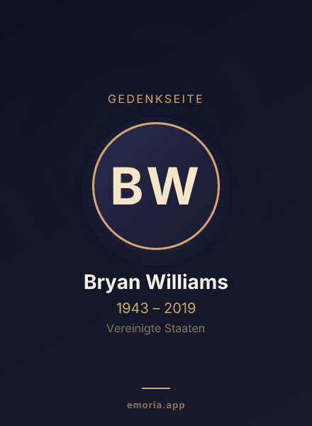 Gedenkportrait von Bryan Williams