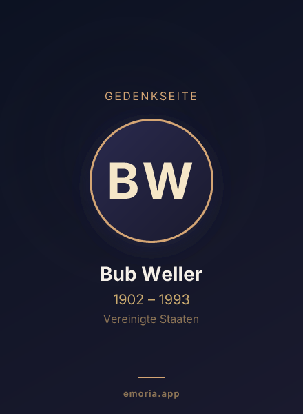 Gedenkportrait von Bub Weller