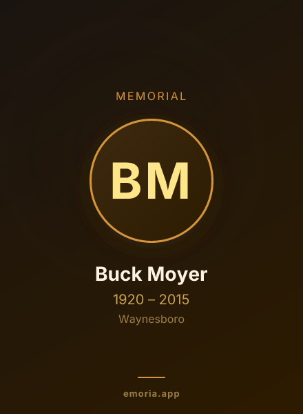 Memorial portrait of Buck Moyer