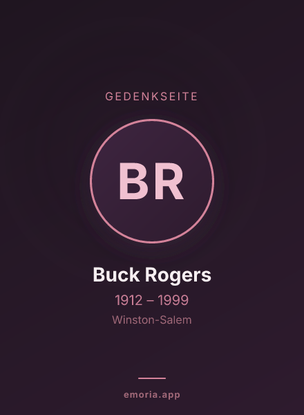 Gedenkportrait von Buck Rogers