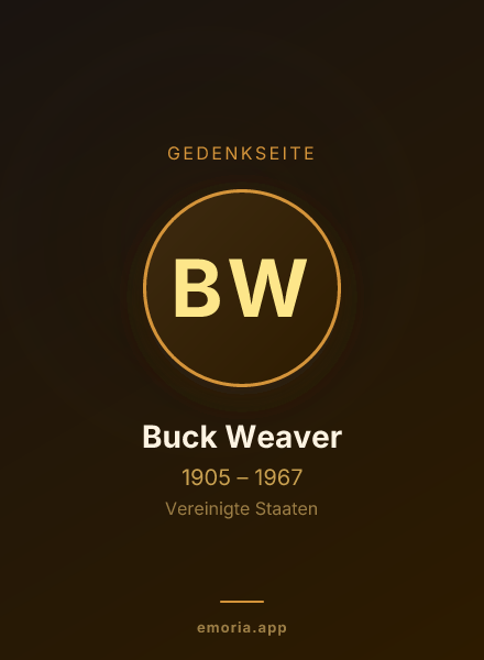Gedenkportrait von Buck Weaver